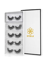 DYSILK 6D mink wispy eyelashes UAE in a stylish case with six unique pairs for dramatic looks